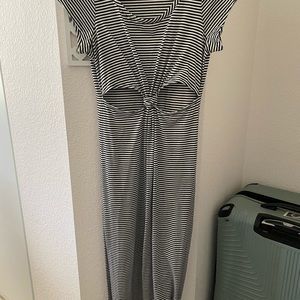 Maxi casual dress with cut outs